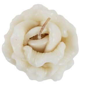 Handmade White Unique Rose Candle Hand Carved Candles Flower 4 inch Great Gift